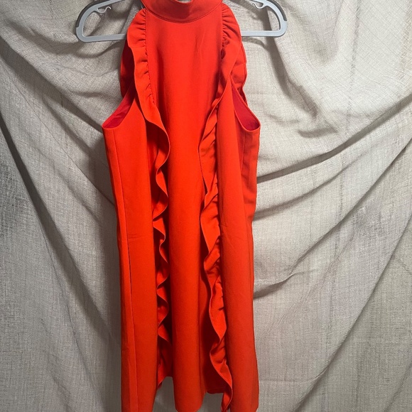 Ted Baker - Halter neck Lace Ruffle Detail Tunic - Dark Orange - Picture 10 of 13